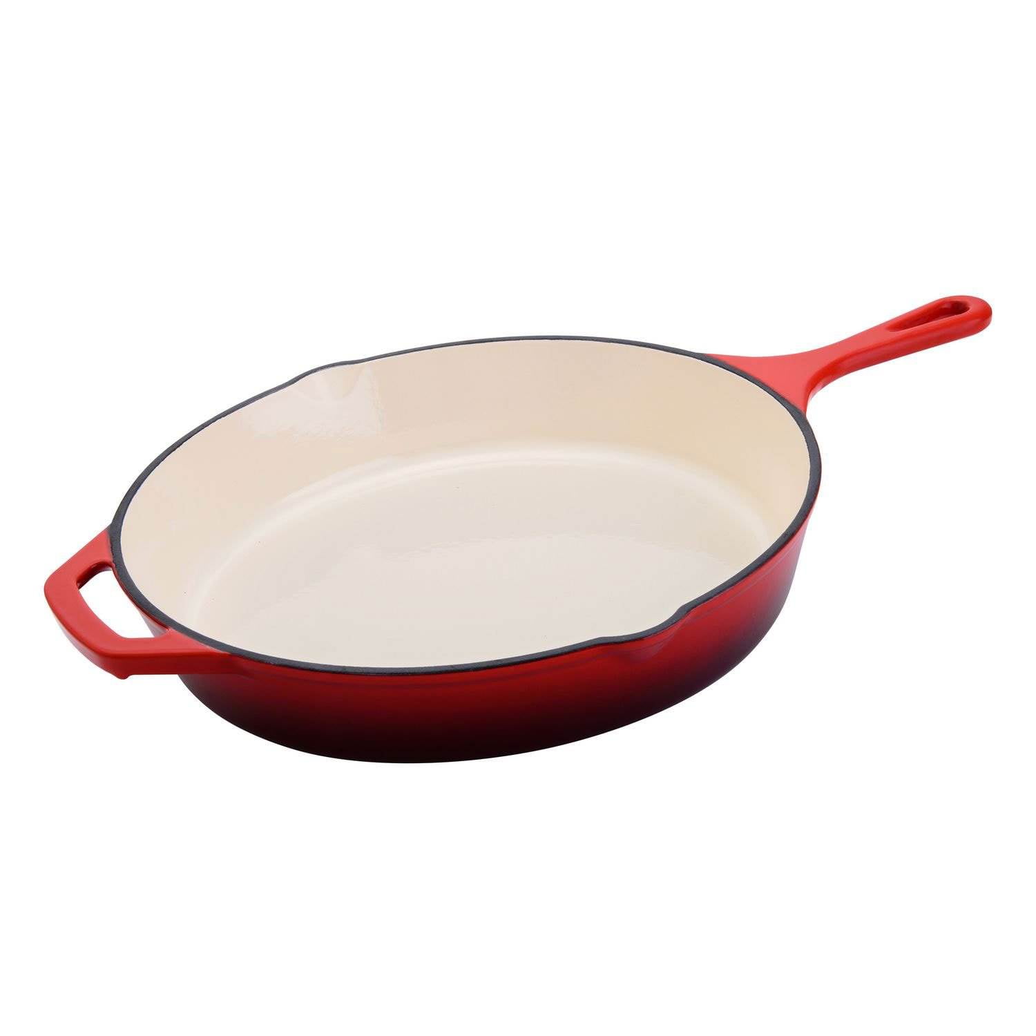 Crofton Enameled Cast Iron Skillet Fry Pan 12”French Red