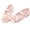Pink, variant on Pink Girls Pearl Flower Dress Flats Size 3, Kids Bow Strap Princess Shoes for Weddings Parties Recitals and Special Occasions