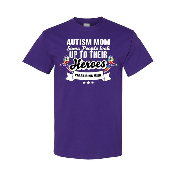 Inktastic Autism Awareness Autism Mom with Puzzle Ribbons T-Shirt