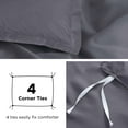 thumbnail image 6 of IR Imperial Rooms 3 PC Duvet Cover Set Plain Microfiber Button Closer Charcoal Color Full All-Season, 6 of 8