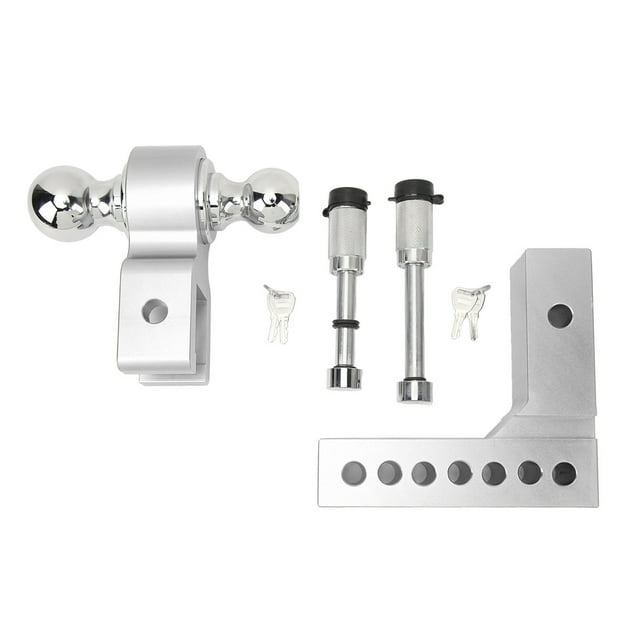 <p>Receiver Hitch Ball Mount, 6in Drop Rise Rustproof Adjustable Trailer Hitch Kit Long Lifespan 12500LBS Capacity For 2in Heavy Truck GTW Traction Hook Receiver</p>