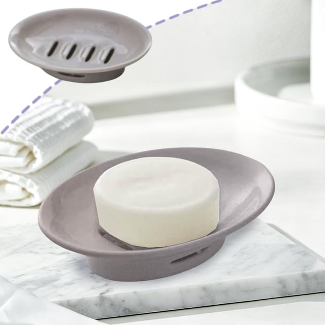 EGNMCR Japanese-Style Soap Box High-End Home Bathroom Soap Box Double-Layer Drainable Soap Storage Container Concise Bathroom Soap Dishes Plastic Soap Dish
