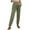 Army Green, variant on Diufon Elastic High Waist Pants for Women Solid Color Lounge Pants with Pockets Trendy Pleated Palazzo Pants
