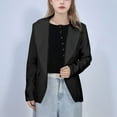 thumbnail image 2 of Kid Girls Blazer Long Sleeve Lapel Collar Open Front Casual Black Suit Jacket with Pocket Jackets for Toddler Girls 9-10 Years Formal&nbsp;Outfits, 2 of 9