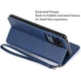 thumbnail image 3 of Wallet Case for Samsung Galaxy A51, 5 Card Slots Magnetic Closure Zipper Pocket Handbag PU Leather Flip Case with Wrist Strap TPU Kickstand Cover for Samsung Galaxy A51 - Blue, 3 of 16