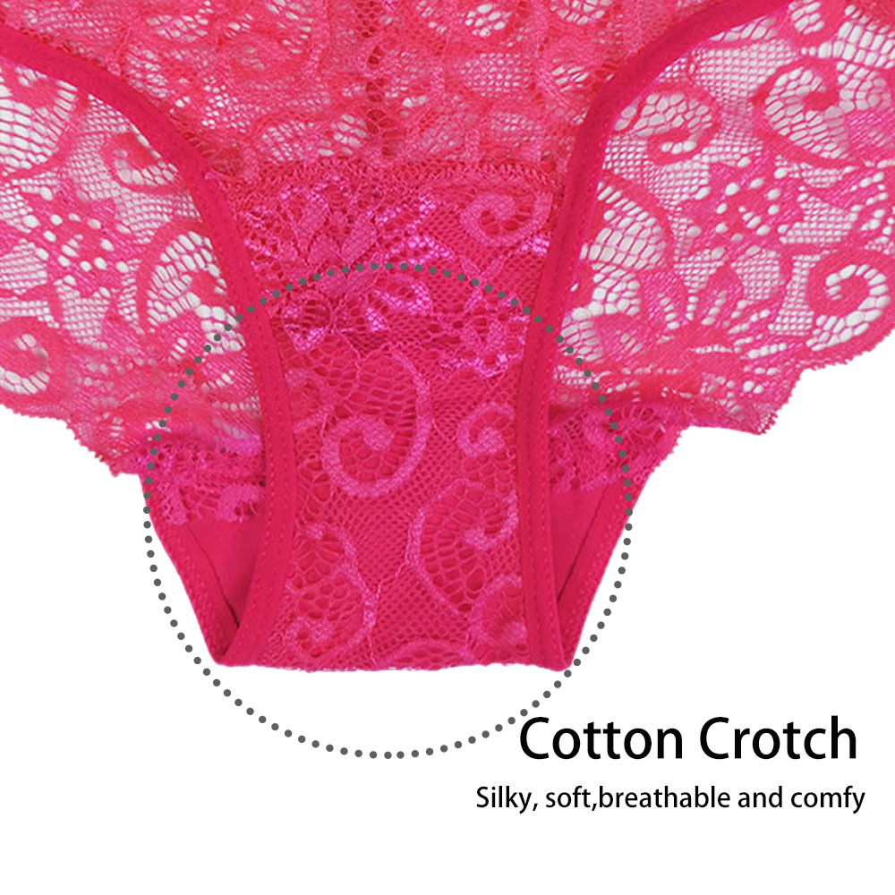 Sunm Boutique Women's Lace Cheeky Panties, 6-Pack photo 7