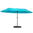 thumbnail image 1 of Outsunny 15' Outdoor Patio Umbrella with Twin Canopy, Light Blue, 1 of 10