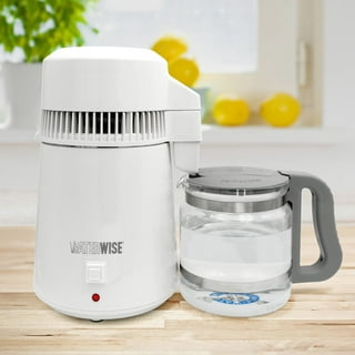 VIVOHOME 4L Brushed 304 Stainless Steel Water Distiller Countertop Distilled Water Machine with An Extra Smart Switch Purifier Filter for Home Office