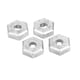 thumbnail image 3 of 4 Uds 1/16 RC acoplador hexagonal aleación de Zinc plata RC rueda hexagonal cubo adaptador para SCY 16101 16102 16103 16201 1/16 RC coches, 3 of 14