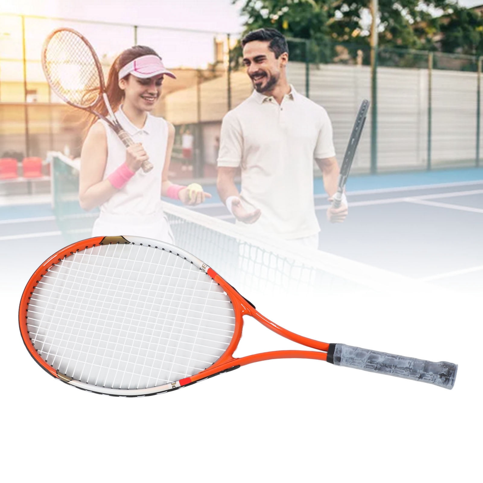 Riousery 27 Inch Tennis Racket for Adults Teens Aluminum Alloy Recreational Racquet with Bag, Red (27 inches / 68.58 cm)
