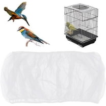 Universal Organza Bird Cage Seed Catcher Net Cover Parrot Mesh Net Cover White 300x0.1mm