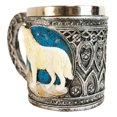 thumbnail image 4 of Starry Night Mountains Celtic Howling White Wolf Coffee Mug And Wine Goblet Set, 4 of 12