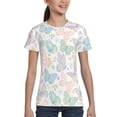 thumbnail image 4 of Honeii Colorful Butterfly Print Kids Boy T-Shirt,Breathable Round Neck Tee,Stylish Summer Tee for Boys, for Outdoor Activities and Casual Wear, 4 of 7