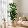 thumbnail image 6 of 5 FT Dracaena Artificial Tree with Plastic Pot, Lifelike Faux Tropical Yucca Floor Plant for Home Office Living Room Decor, 6 of 7