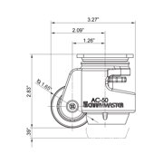 Carrymaster AC-50F Light Medium Duty Flange Leveling Caster