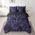 thumbnail image 2 of Feelyou Rustic Leaf Branches Bedding Comforter Set 7pcs, Farmhouse Plant Botanical Queen Bedding Sets, Purple Lake House Reversible Queen Sheet Sets, Super Cozy Room Decor, 2 of 8