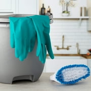 Great Value Latex Multipurpose Reusable Household Gloves, BPA-Free, Teal Color, Small Size