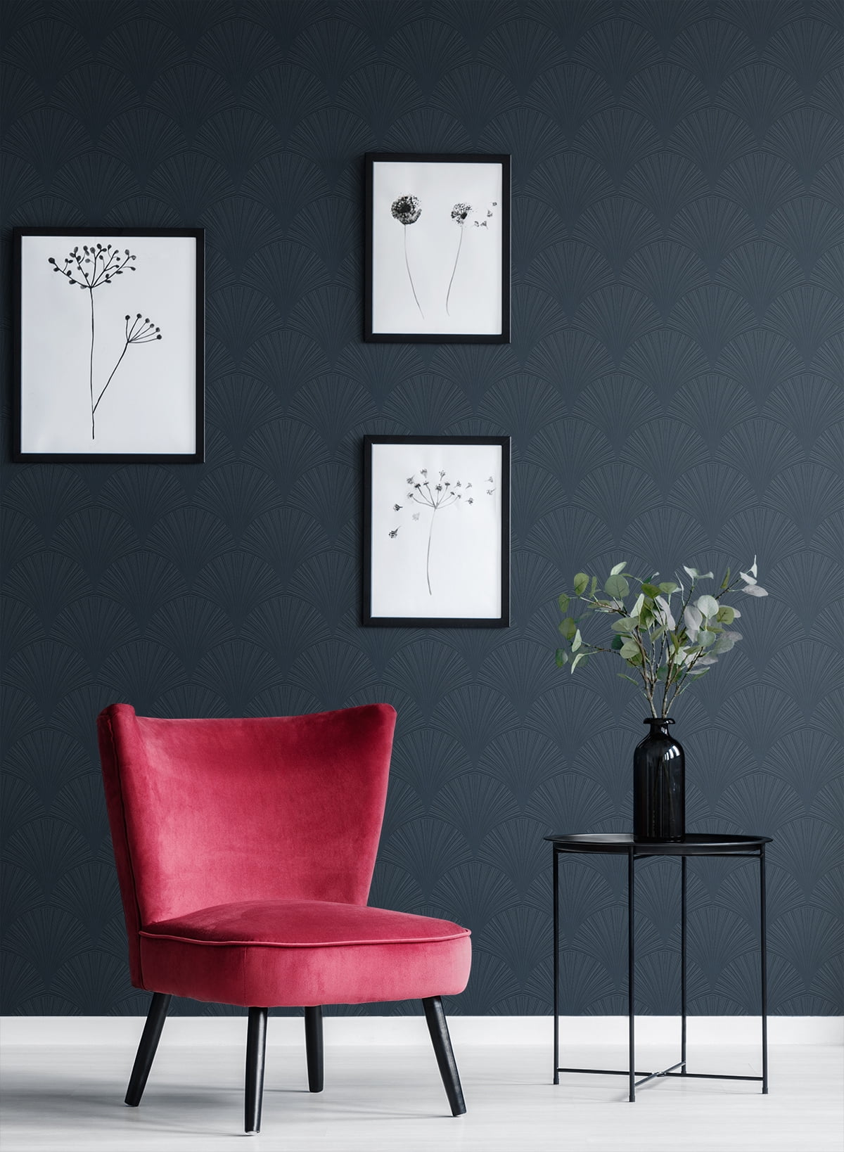 NextWall Denim Blue Arches Peel and Stick Wallpaper
