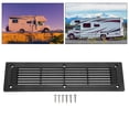 thumbnail image 6 of Louvered Ventilation Grille Air Vent for Shoe Cabinet Kitchen Hardware Accessories, with Mounting Screws Black,11.8x3.15in, 6 of 7