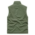 thumbnail image 3 of Wdfiry Men's Fishing Vests Clearance Men's Thin Sports Multi-bag Casual Quick-drying Loose Vest Mountaineering Tooling Outdoor Vest Jackets, 3 of 8