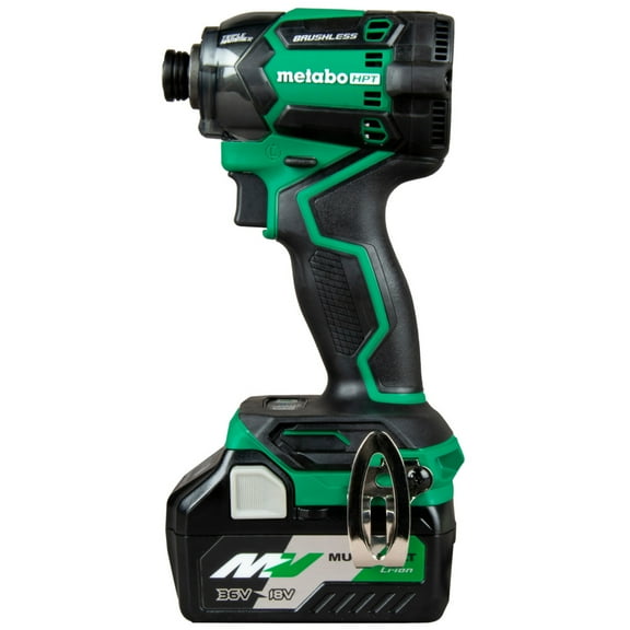 Metabo HPT 36V MultiVolt™ Cordless Triple Hammer BOLT Impact Driver Kit, High Torque Impact Driver with Case, 2 MultiVolt Batteries, 1/4-Inch Chuck, Compact Lightweight Power Tool, WH36DC