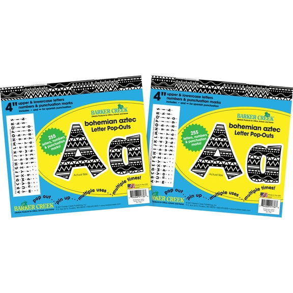 Barker Creek Bohemian Aztec 4" Letter Pop-outs - 510 Characters