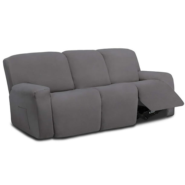 Easy Going Stretch Recliner Sofa Slipcover For 3 Cushion Couch With Pocket Covers Pets Light Gray Not Included Com Easy Going Stretch Recliner Sofa, Recliner Sofa Slipcover 3 Seater