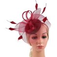 thumbnail image 3 of White Fascinator Fashion Headbands Fascinators Hat Flower Mesh Ribbons, 3 of 5