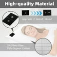 thumbnail image 2 of Grounding Sheets for Bed Earth Grounded Sheet Pad 10% Silver Fiber+90% Organic Cotton, for Queen, King and All Mattress Sizes, with Outlet Tester & Cord 110"*24" (Gray), 2 of 8