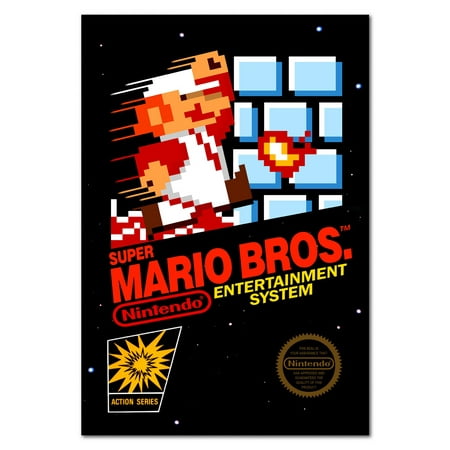 Super Mario Bros Poster | Nintendo 64 Nes Classic Alternative Art | Retro Style Art | High Quality Prints 24x36