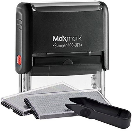 MaxMark Self-Inking Custom Do It Yourself Stamp Kit (DIY) - Black