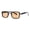 Black (Orange), variant on PASTL Sunglasses for Men & Women Retro Rectangle Metal Trim UV400 Black Gold