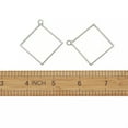 thumbnail image 3 of EOEMY 10Pcs Rack Plating Alloy Rhombus Hollow Open Back Bezel Pendant Silver 48X44mm, 3 of 8