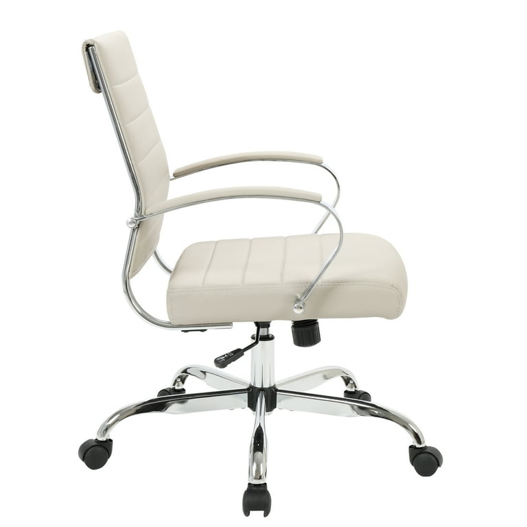 Leather Office Chair - Adjustable Ergonomic Desk Chair, Mid