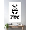 thumbnail image 2 of Protect The Animals - Panda Icon Poster Wall Art, Modern Wall Decor, 24x36 UNFRAMED, 2 of 3