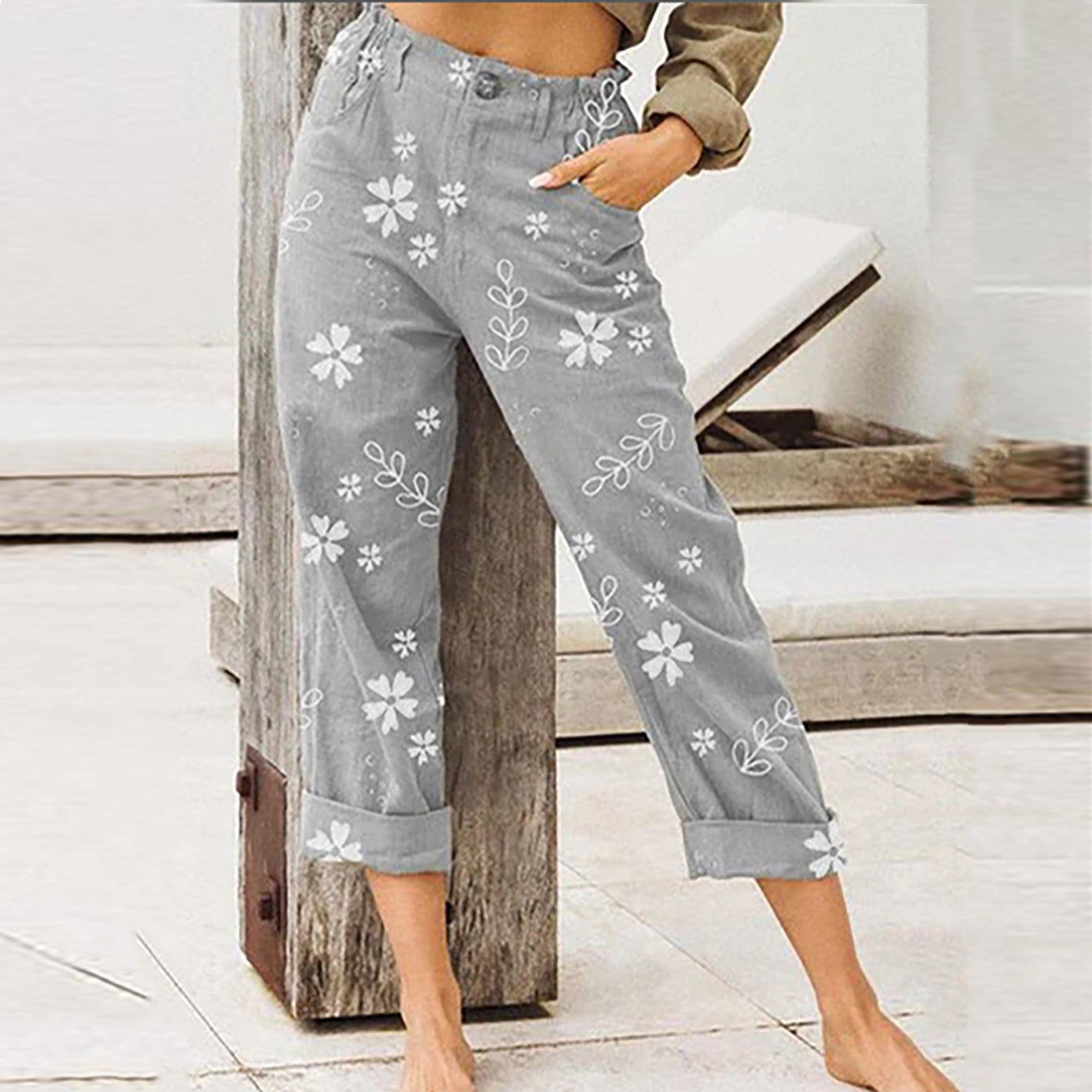 Pantalon En Pantacourt Lin Femme Pantacourt Femme été Pantacourt