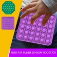 thumbnail image 4 of Bloque sensorial de silicona Nora Push Pop Up Bubble para niños y adultos, juguete sensorial para mantener la calma y la concentración (verde y morado), 4 of 8
