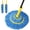 Blue (1 Handle & 2 Mop Heads), variant on Self-wringing Twist Mops With 1 Extra Refill Microfiber For Floor Cleaning 57 " Long Handle Easy Wringing Mop Hardwood Commercial Household Clean (1 & 2 Heads)