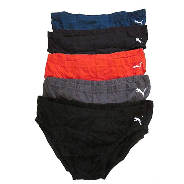 PUMA PUMA MEN'S UNDERWEAR 5 PACK BRIEF RED OLD XLARGE LOW RISE CLASSIC
