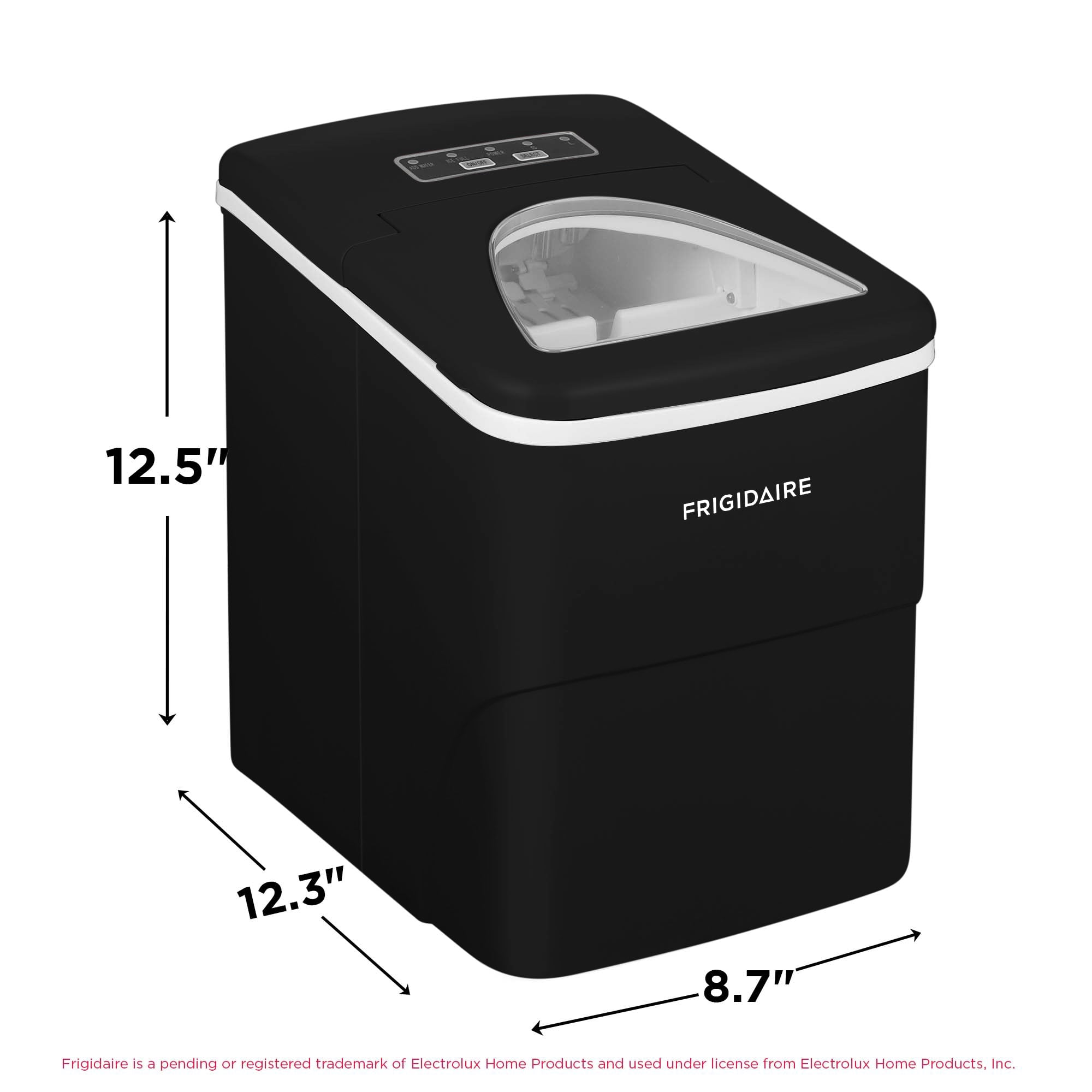 Frigidaire 26 lb Capacity Portable Countertop Ice Maker, Black