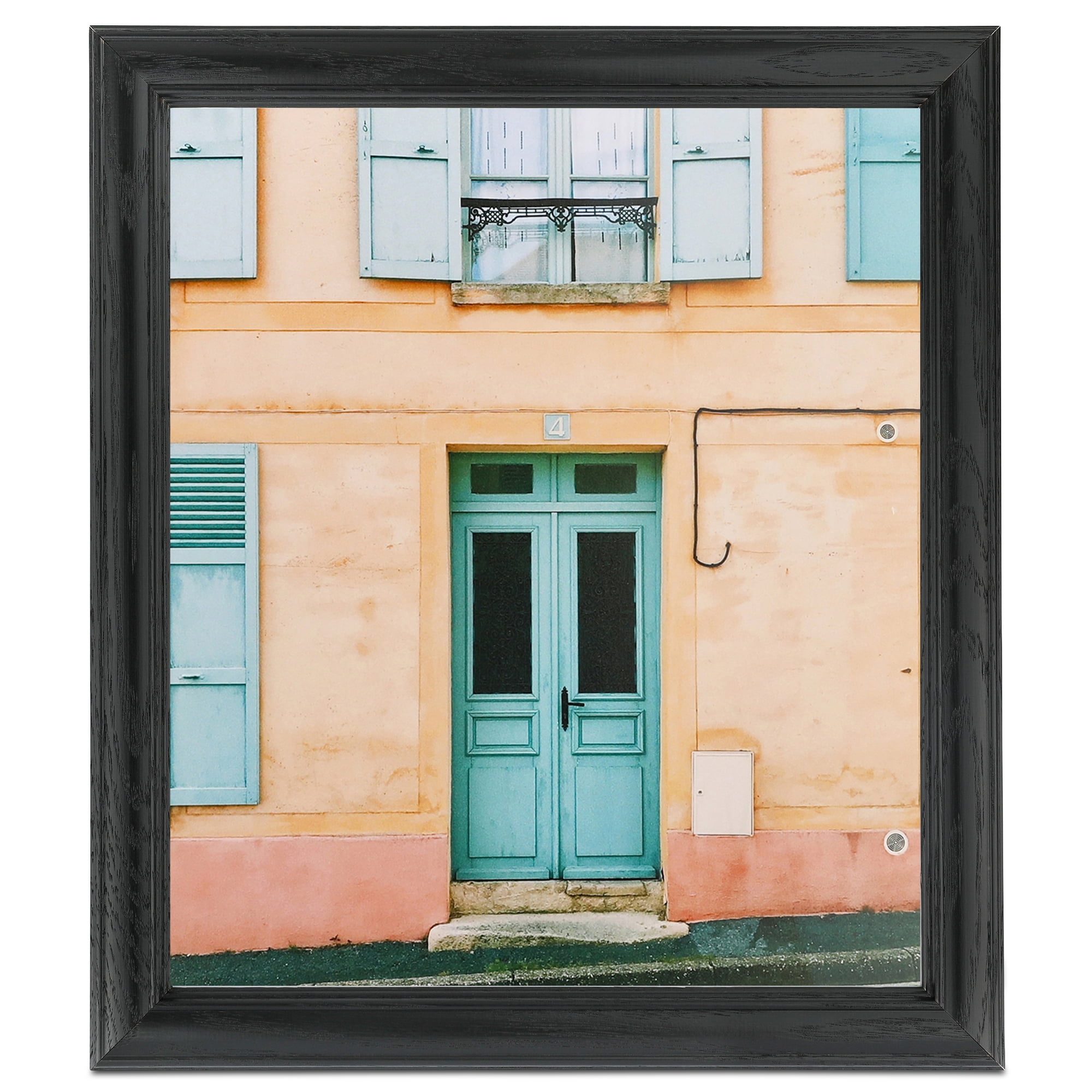 ArtToFrames 16" x 20" Black Picture Frame, 16x20 inch Black Wood Poster Frame (WOM-4083)