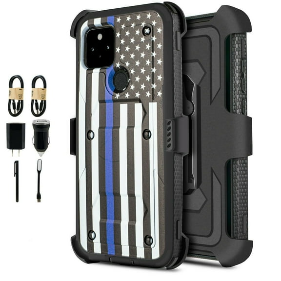 Value Pack ! for Google Pixel 5 5G Phone Case 360° Cover Clip Kickstand Holster Hybrid Shock Bumper
