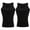 #1 Black, variant on SHAPERIN Men's 2 Pack Compression Shirt Slimming Body Shaper Vest Tummy Control Shapewear Abdomen Undershirt