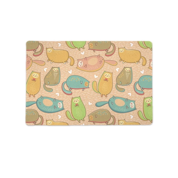 Lovely Cats And Hearts Mat Rectangle -Image by Shutterstock,