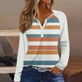 thumbnail image 2 of Hearthz Women's Long Sleeve Tops Casual Colorblock V-Neck Button Henley Tank Top Women Cotton Trendy Fall Fashion Winter Raglan Sleeve T Shirts for Women, 2 of 5