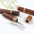 thumbnail image 5 of Paquete de 2 palillos de dientes portátiles de madera, dispensador de palillos con bolsillos, estuche para agujas de agua, 100 palillos incluidos, 5 of 5