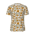 thumbnail image 5 of Wukai Giraffes Head Print Men's Short-Sleeved Mesh T-Shirt,Quick-Dry Short Sleeve Workout T-Shirt-X-Large, 5 of 8