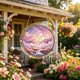 thumbnail image 4 of Round Acrylic Puzzle Suncatcher - Stained Glass Style Window Hanging Dreamy For Home Decor, 4 of 6