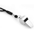 thumbnail image 2 of Silbato de acero inoxidable de 3 piezas, silbato de metal con cordón para árbitros, fútbol, ​​fútbol, 2 of 5