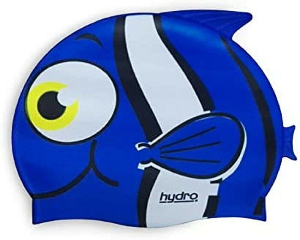 Swim Cap BLUE FISH Silicone Kids Swimming Soft comfortable waterproof 39700-BF 